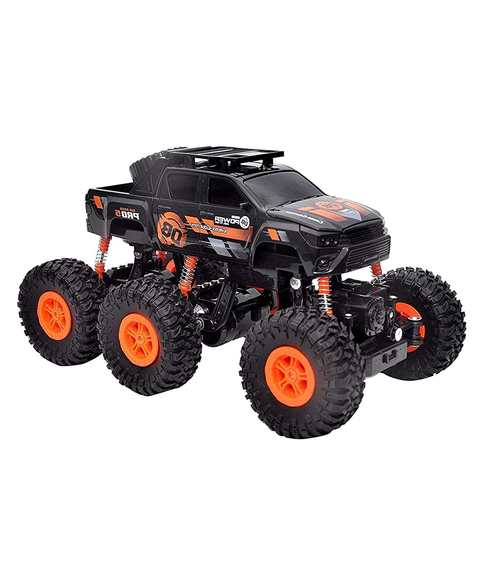 TOYS 2.4GHz 4WD 6 Wheel Remote Controlled Car - Orange