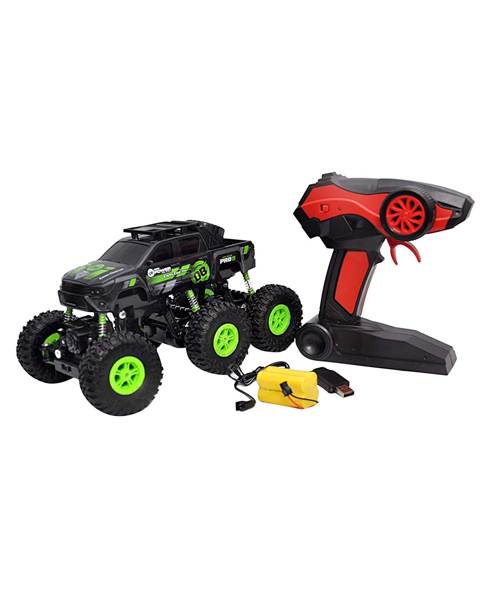 TOYS 2.4GHz 4WD 6 Wheel Remote Controlled Car - Orange - Image 5