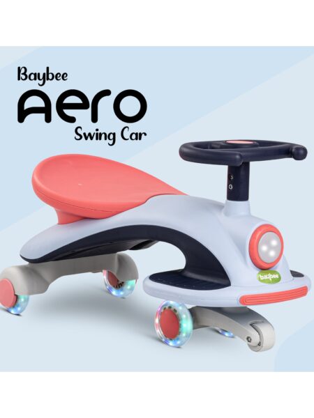 Aero Magic Ride on Swing Cars with PU LED Wheels & Music - Blue