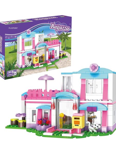 Girls Dolls House Construction Play Set Educational Toys for Kids 319 Pieces Sunshine House