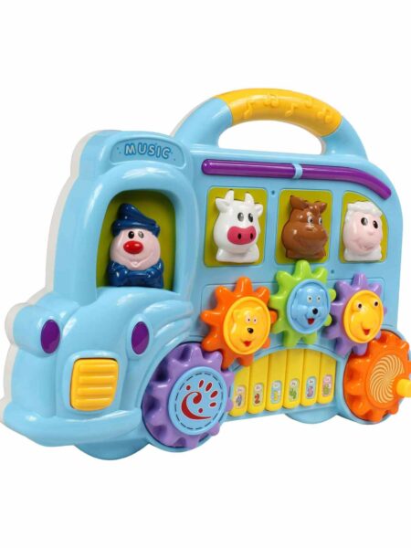 Toys Bus Shaped Piano Musical Toy - Blue