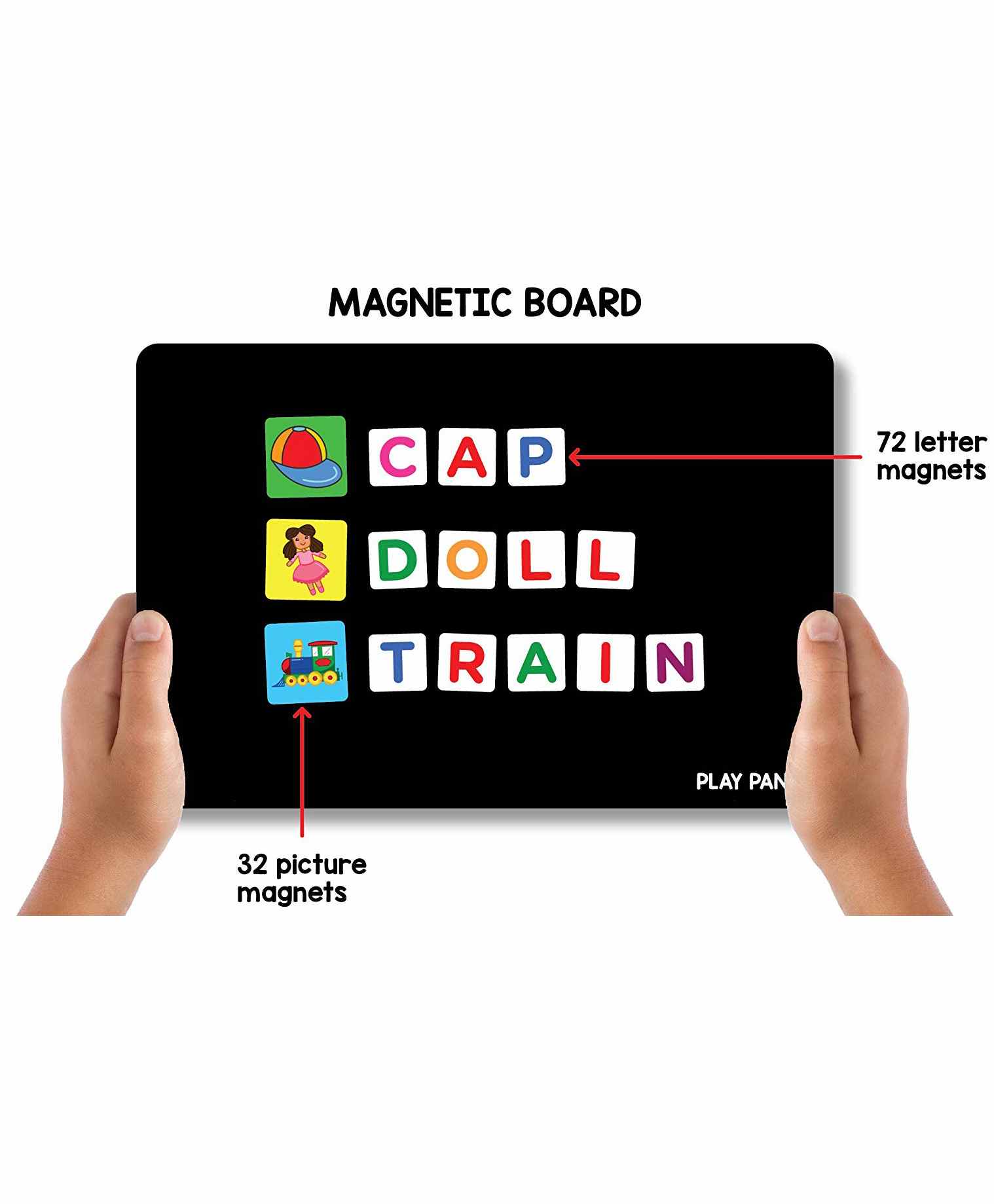Play Panda Magnetic Learn To Spell Objects - 32 Picture Magnets 72 Letter Magnets - Image 3