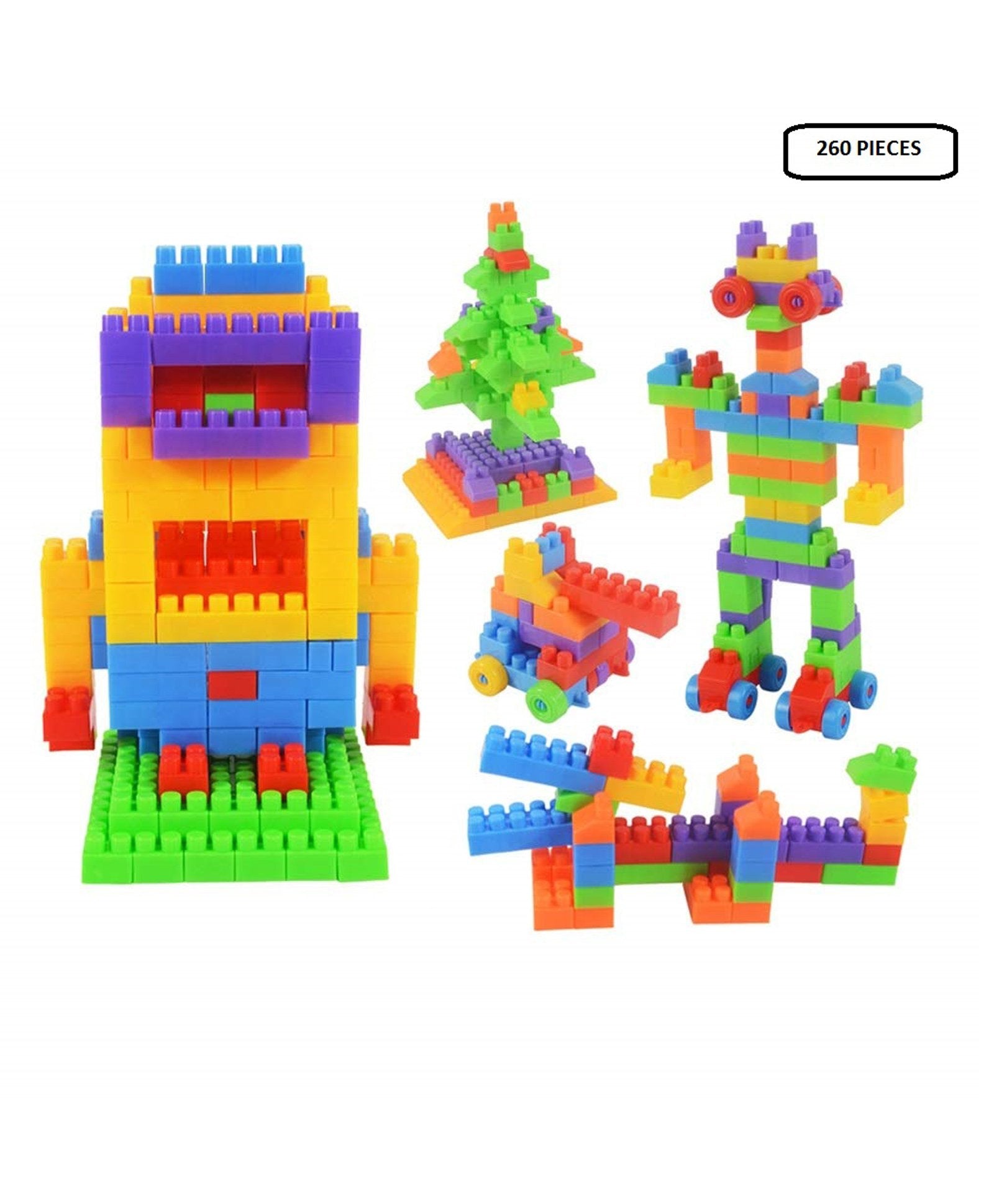 Syga Building Blocks 260 Pieces - Multicolor