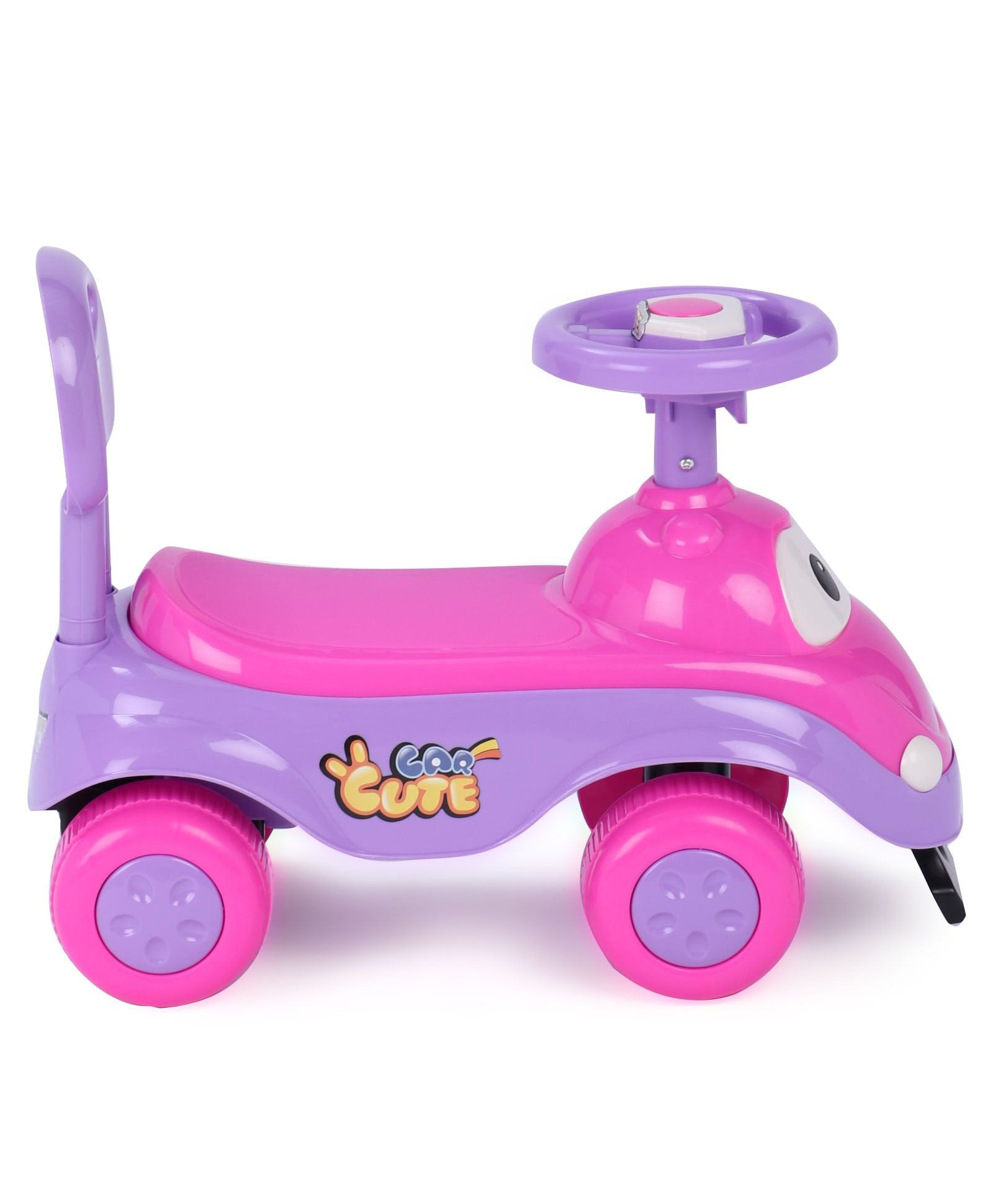 Babyhug Manual Push Ride On With Steering Wheel - Pink Purple - Image 4