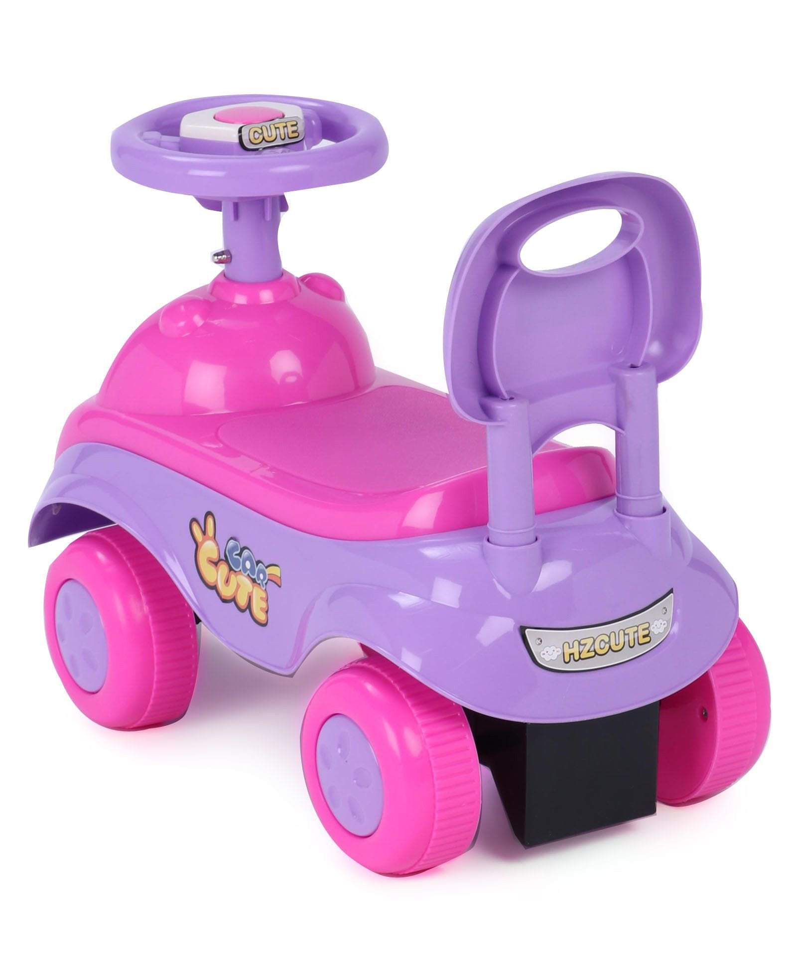 Babyhug Manual Push Ride On With Steering Wheel - Pink Purple - Image 6