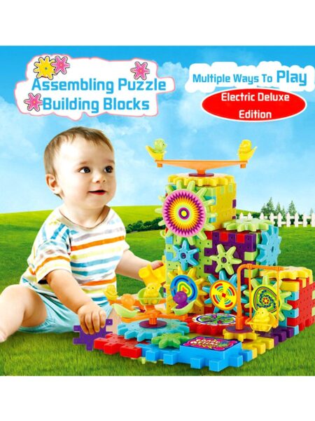 Rotating Building Blocks with Gears Learning Toys - 81 Pieces