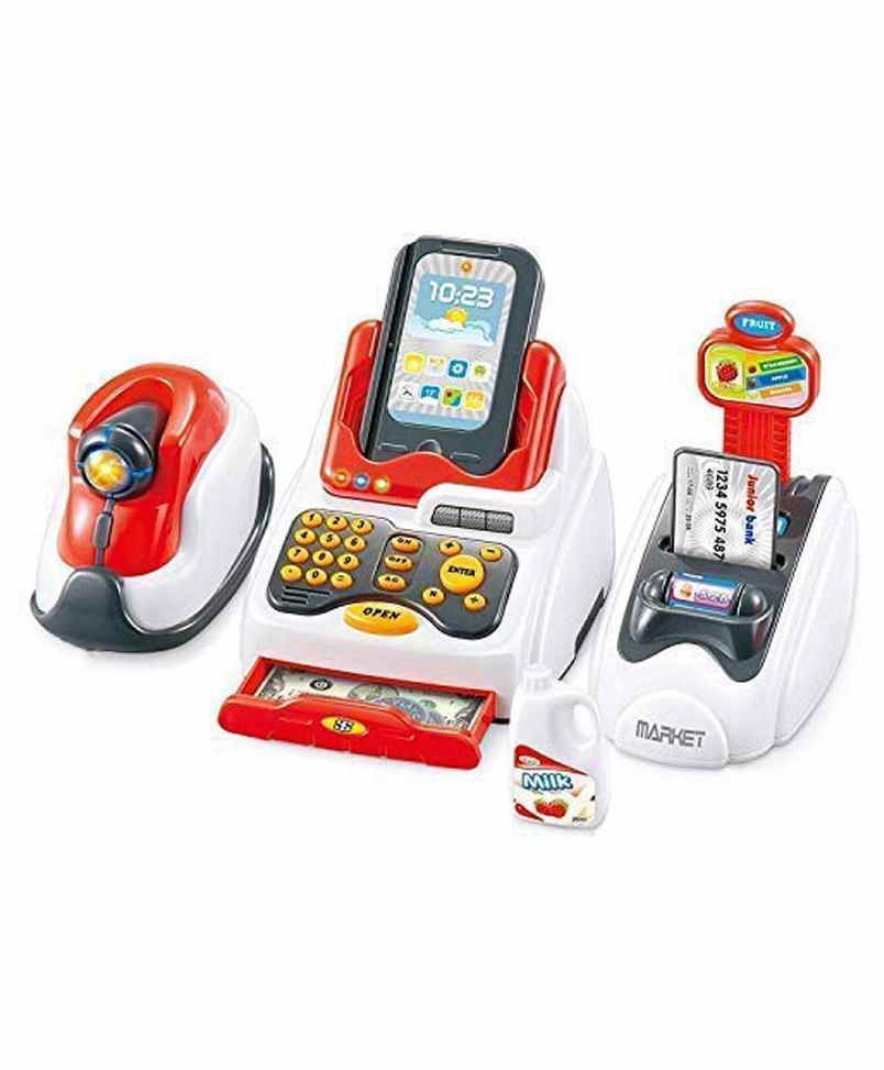 Pretend Play Cash Register Play Set Multicolor - 24 Pieces - Image 4