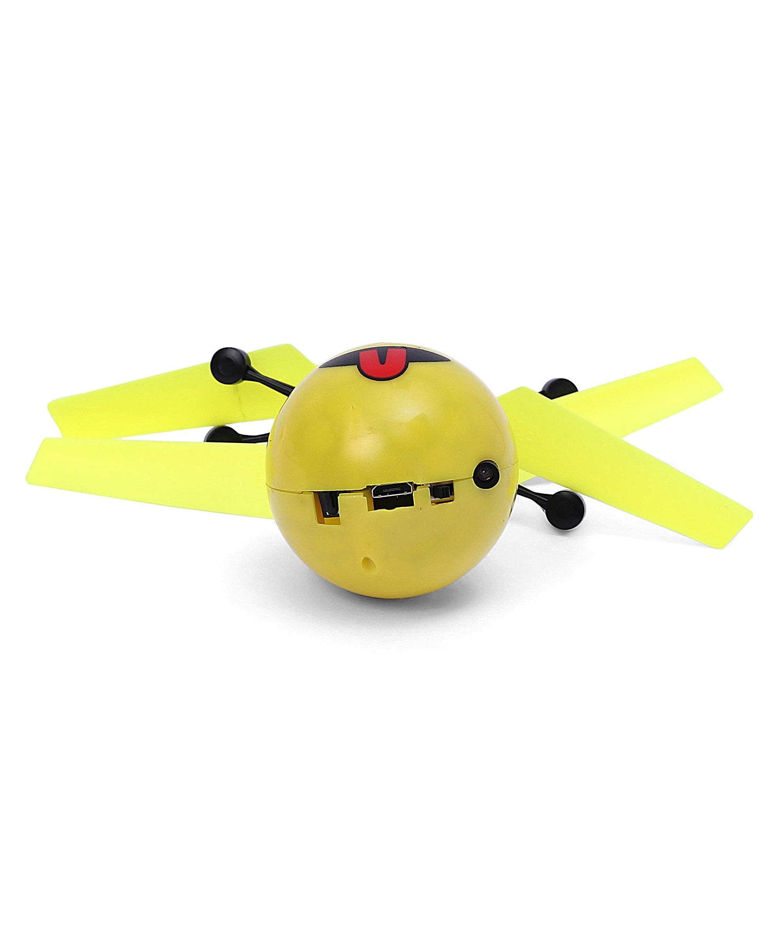 House of Kids Flying Flash Emoji Ball Plane with USB Cable - Yellow - Image 6