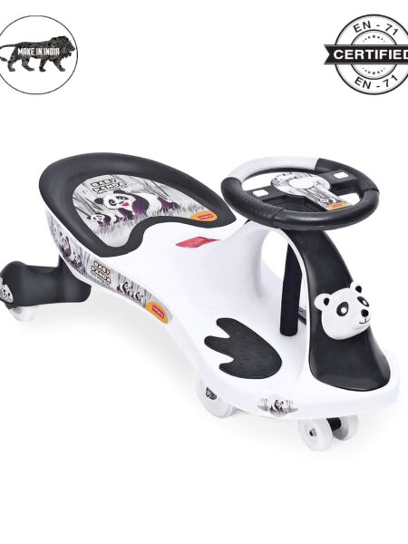 Baby Panda Gyro Swing Car With Steering Wheel - Black & White