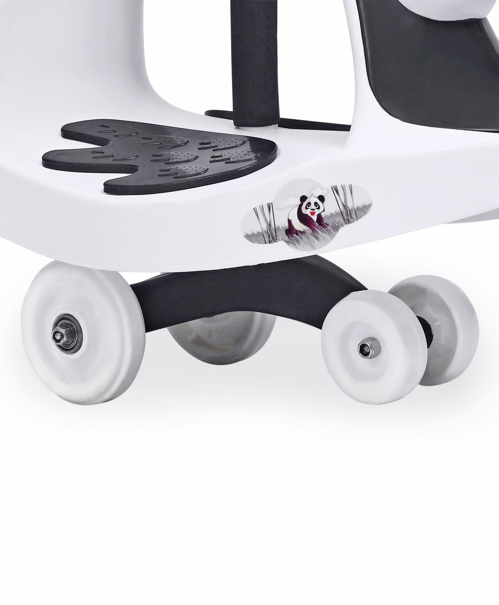 Baby Panda Gyro Swing Car With Steering Wheel - Black & White - Image 7