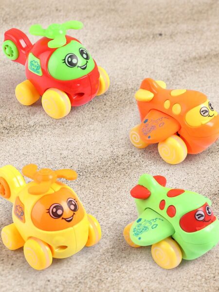 Friction Powered Plane And Chopper Set Pack of 4 - Multicolor