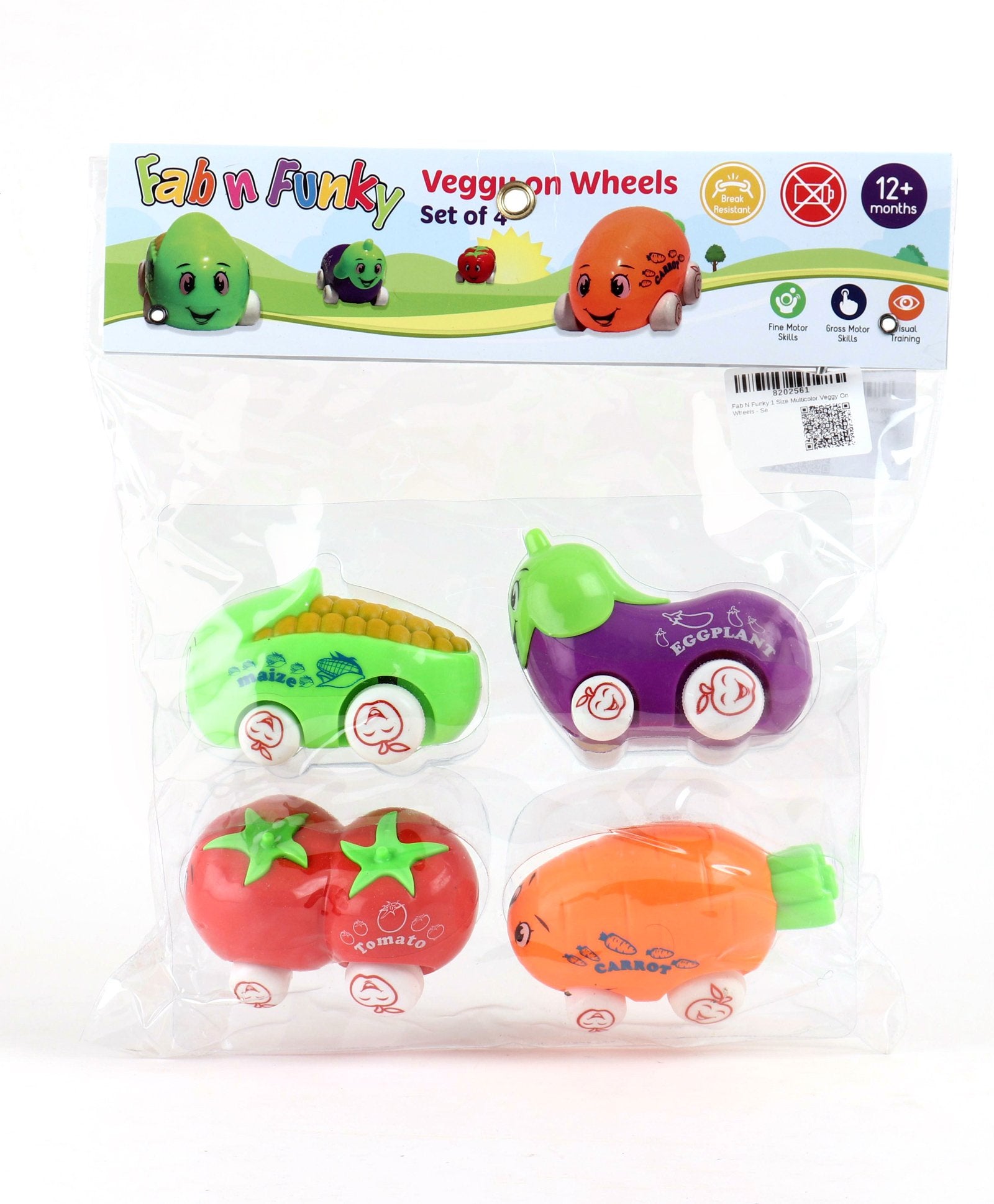Veggy On Wheels Friction Powered Toy Set of 4 - Multicolor - Image 10