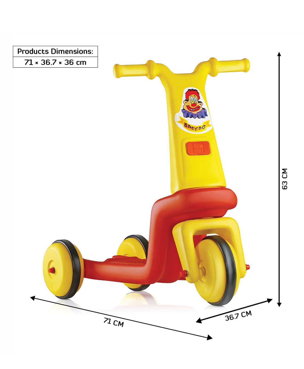OK Play Scooter - Yellow - Image 10