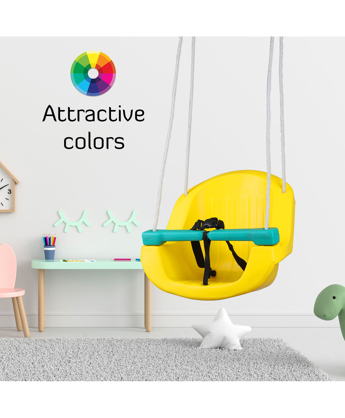 Swing with Safety Bar - Yellow - Image 3