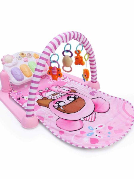 Toys 3 in 1 Piano Activity Play Gym with Lights and Music - Pink