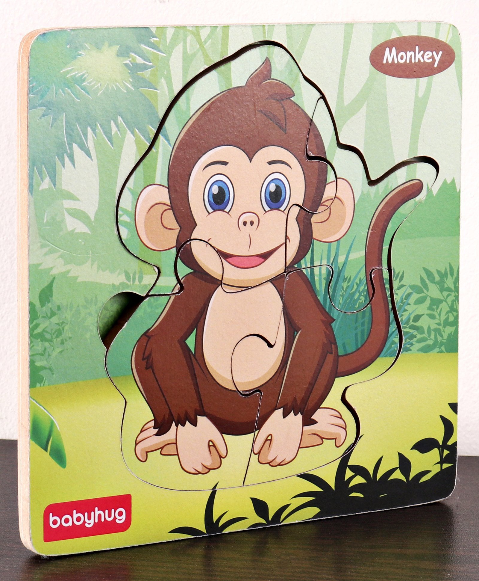 Babyhug Blossoms Wild Animals Wooden Puzzles Set of 5 - 4 Pieces each - Image 5