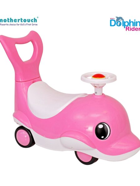 Mothertouch Dolphin Rider Manual Push Ride On - Pink