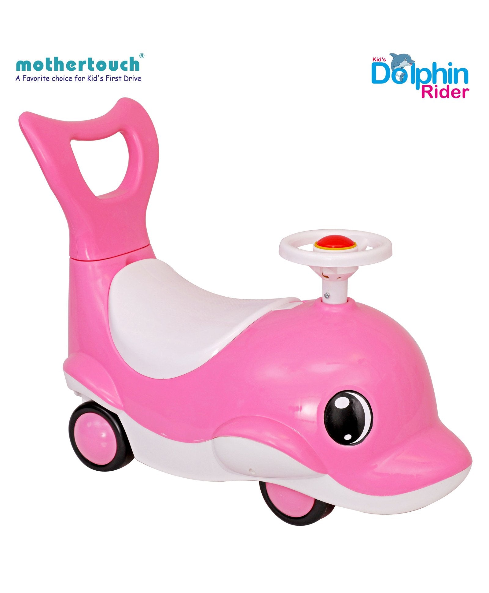 Mothertouch Dolphin Rider Manual Push Ride On - Pink