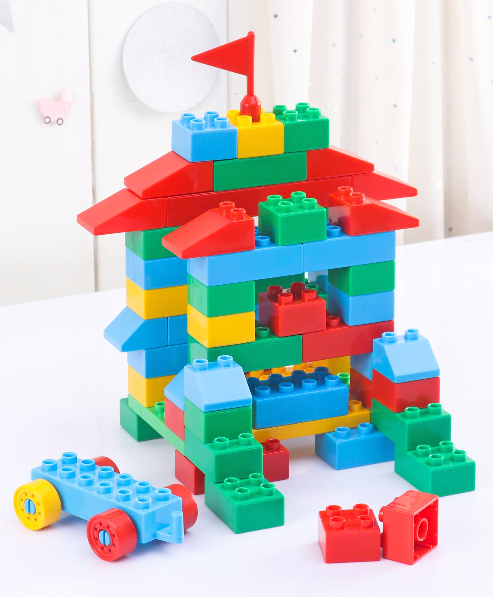 Babyhug Building Blocks Set Multicolour -72 Pieces