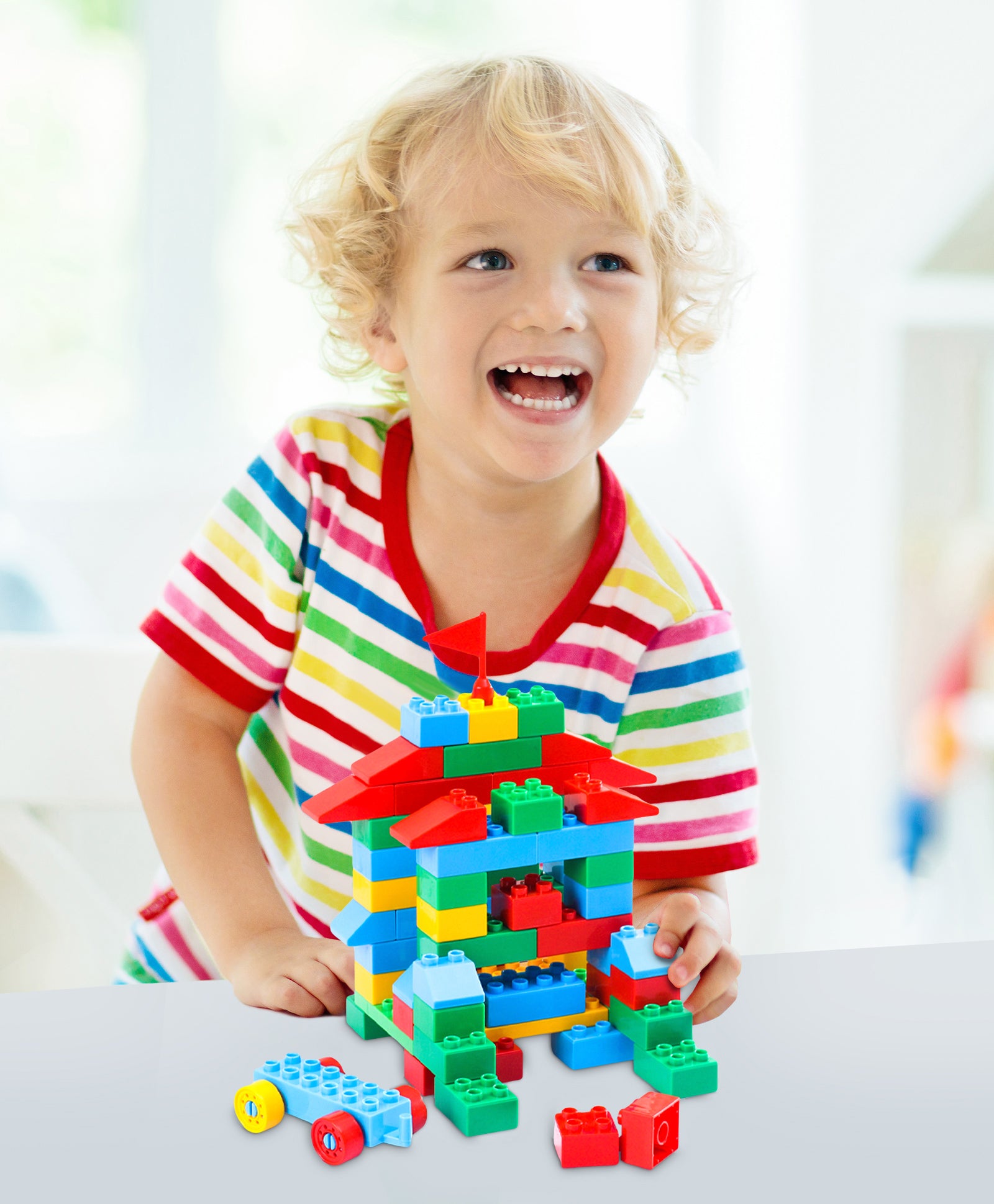 Babyhug Building Blocks Set Multicolour -72 Pieces - Image 2
