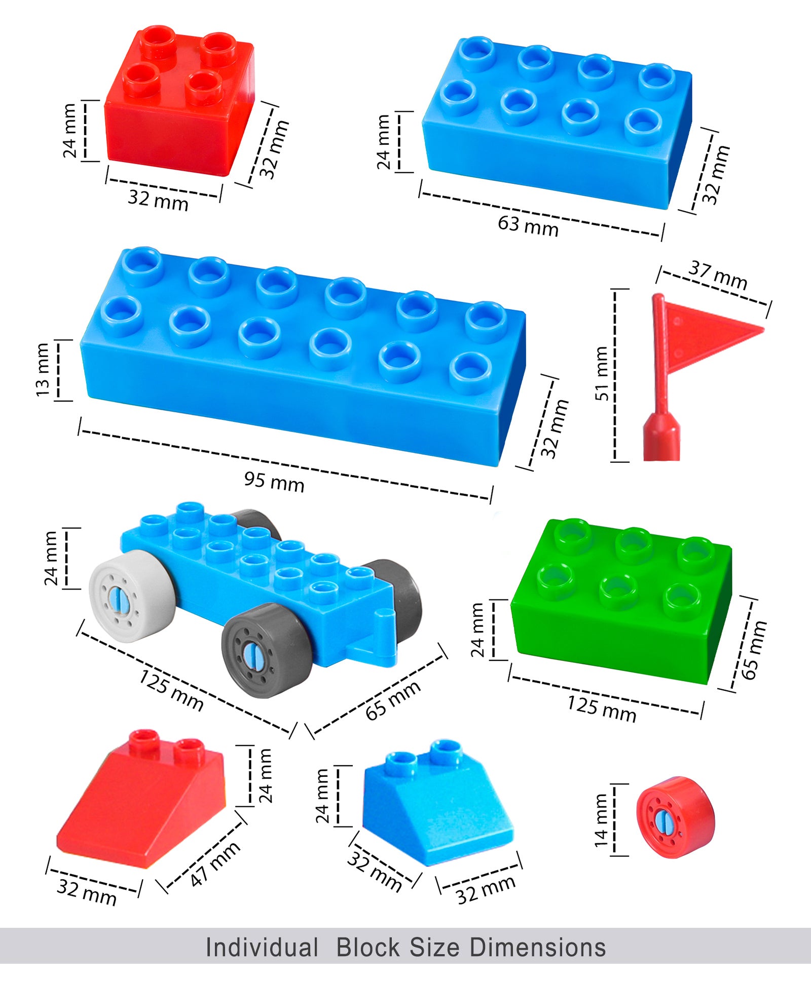 Babyhug Building Blocks Set Multicolour -72 Pieces - Image 3