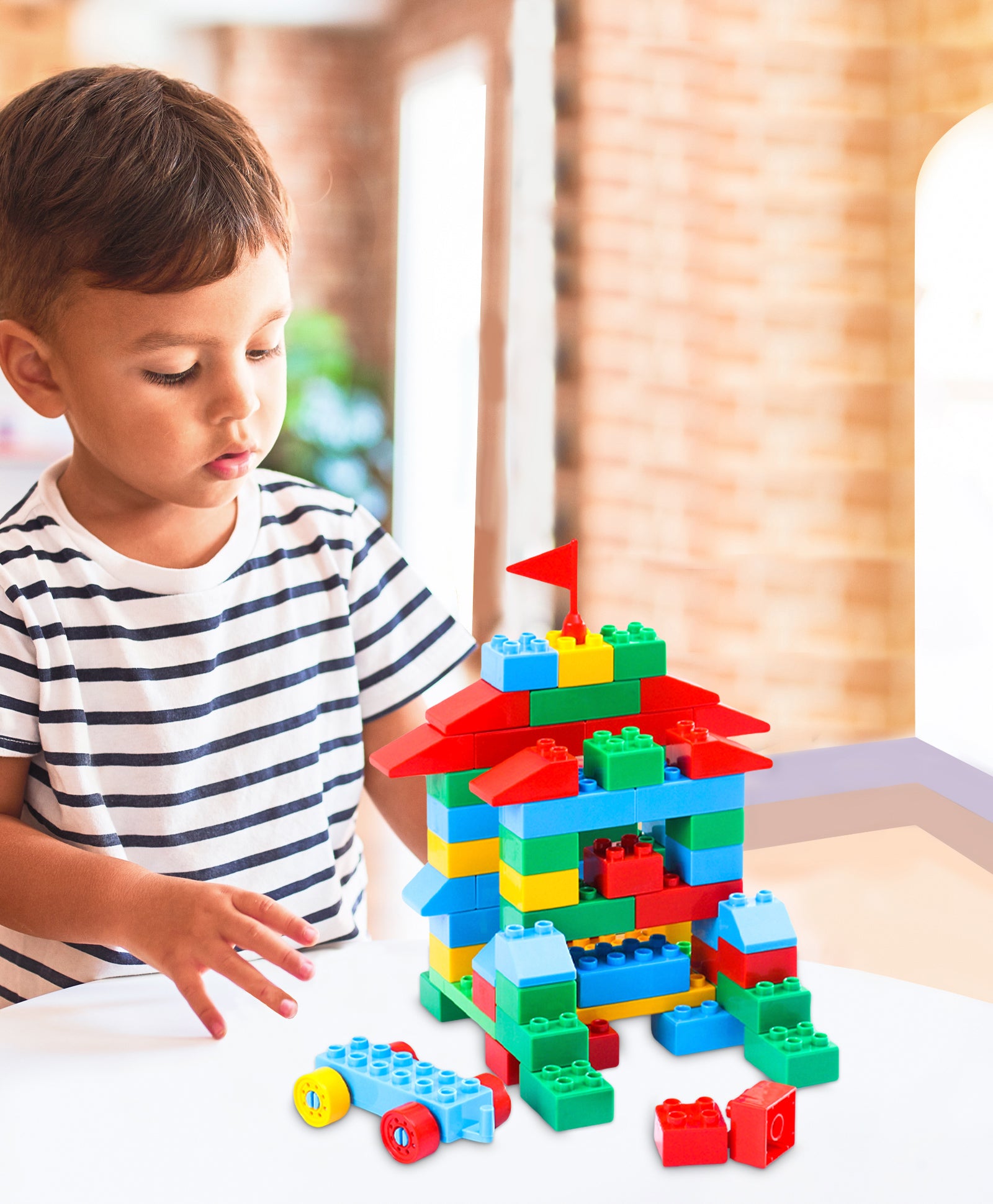 Babyhug Building Blocks Set Multicolour -72 Pieces - Image 4