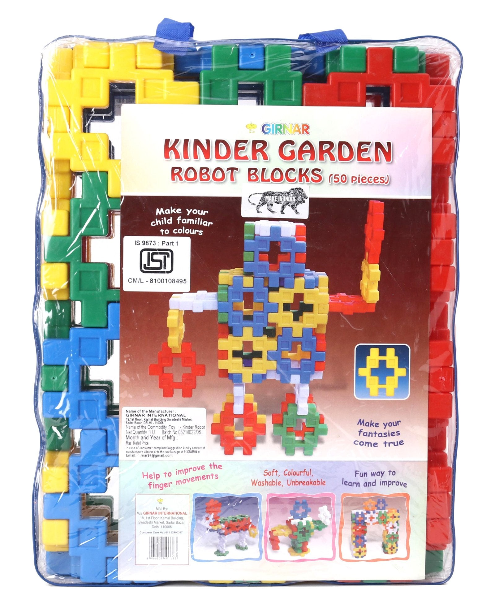 Building Blocks Toy Set Multicolor - 50 Pieces - Image 4