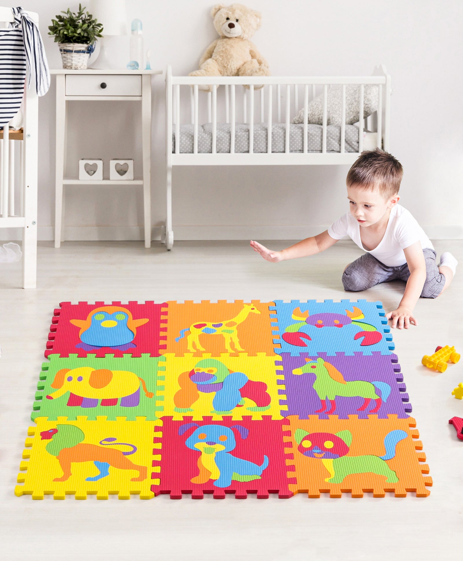 Babyhug Pop Out Playmat Animal Floor Puzzle Multicolor - 9 Pieces