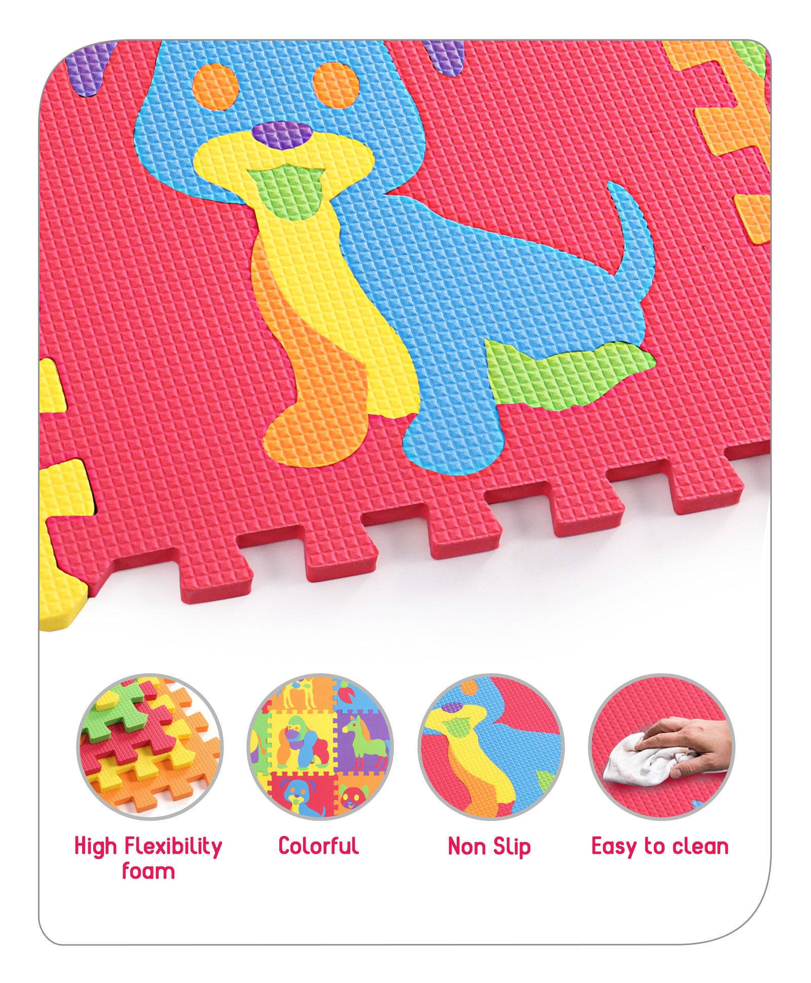 Babyhug Pop Out Playmat Animal Floor Puzzle Multicolor - 9 Pieces - Image 4
