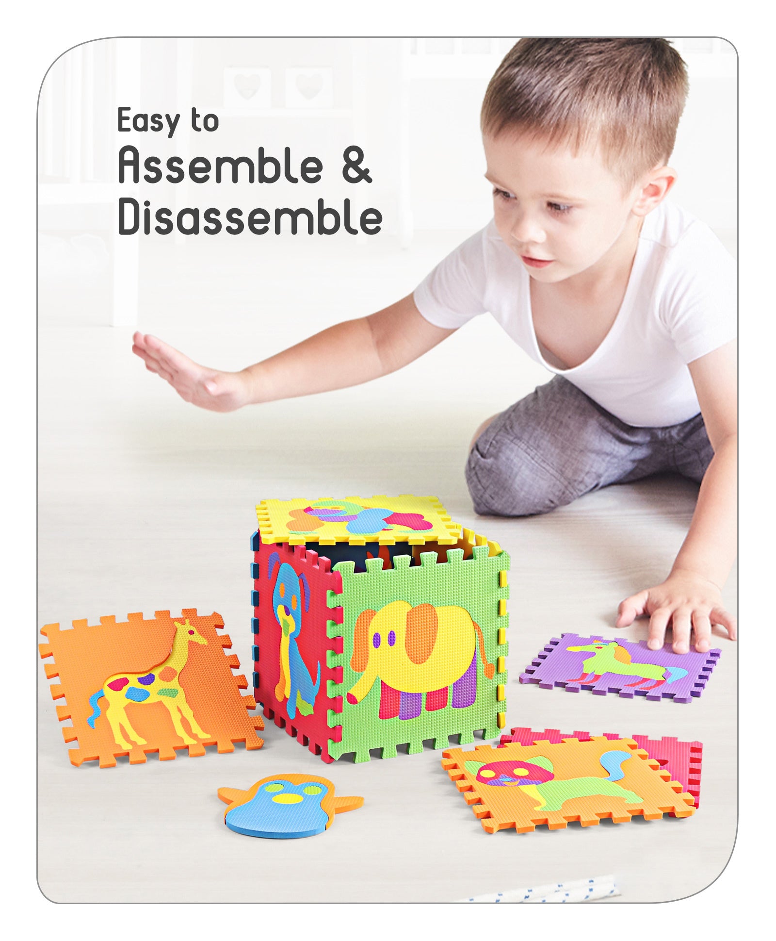 Babyhug Pop Out Playmat Animal Floor Puzzle Multicolor - 9 Pieces - Image 5