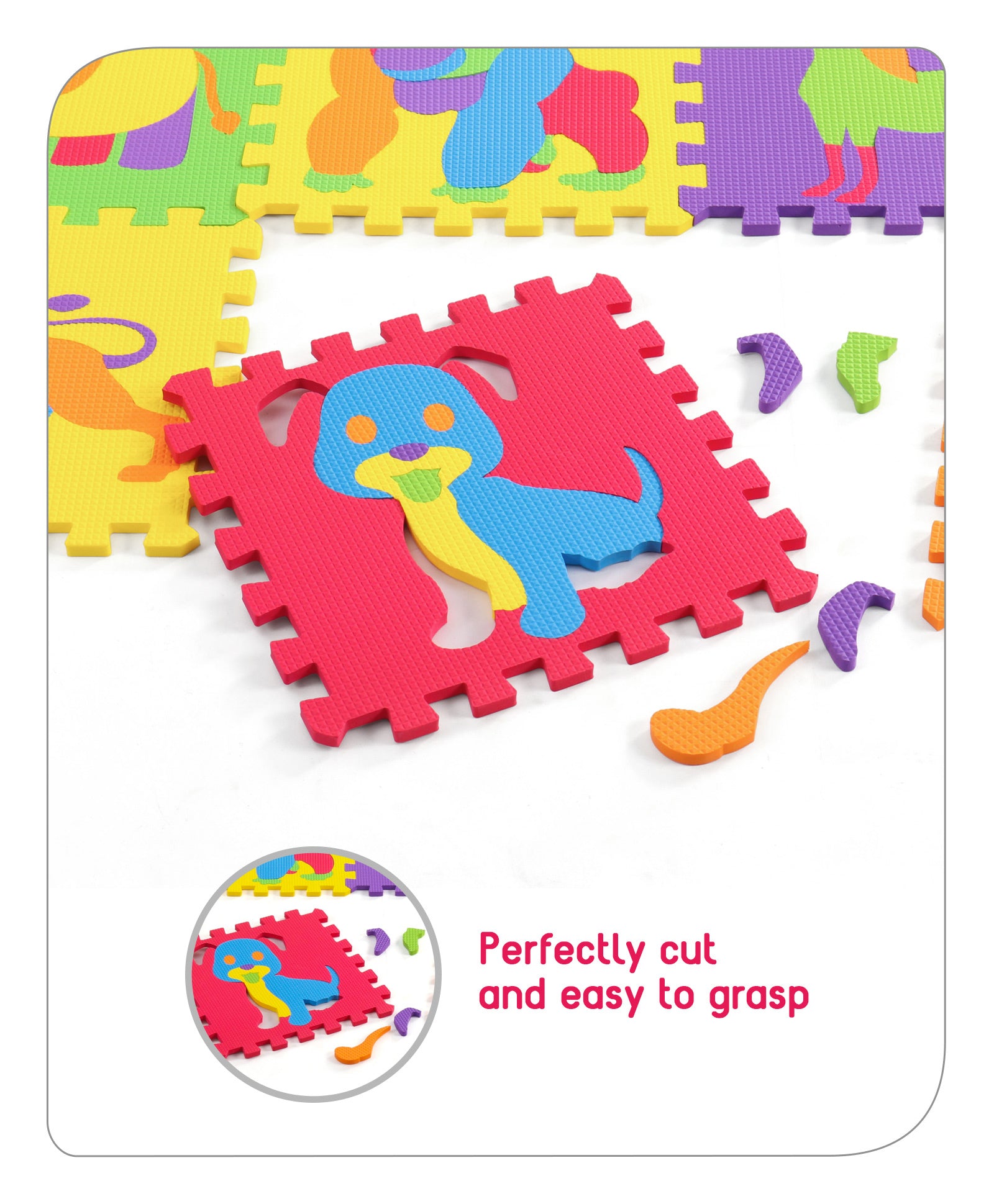 Babyhug Pop Out Playmat Animal Floor Puzzle Multicolor - 9 Pieces - Image 6