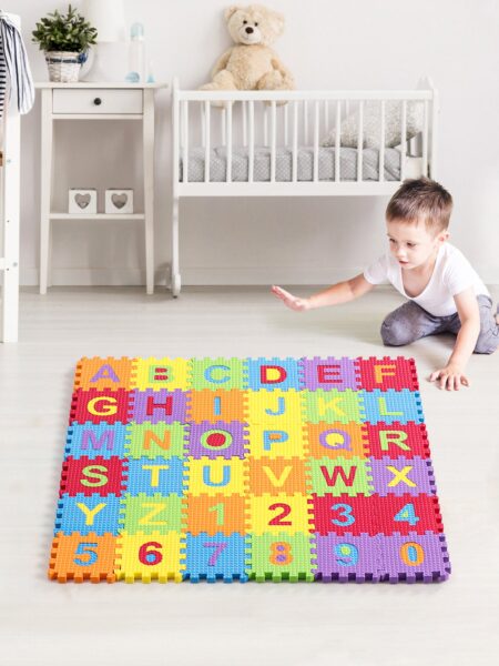 Pop Out Playmat Alphabets & Numbers Floor Puzzle Multicolor - 36 Pieces