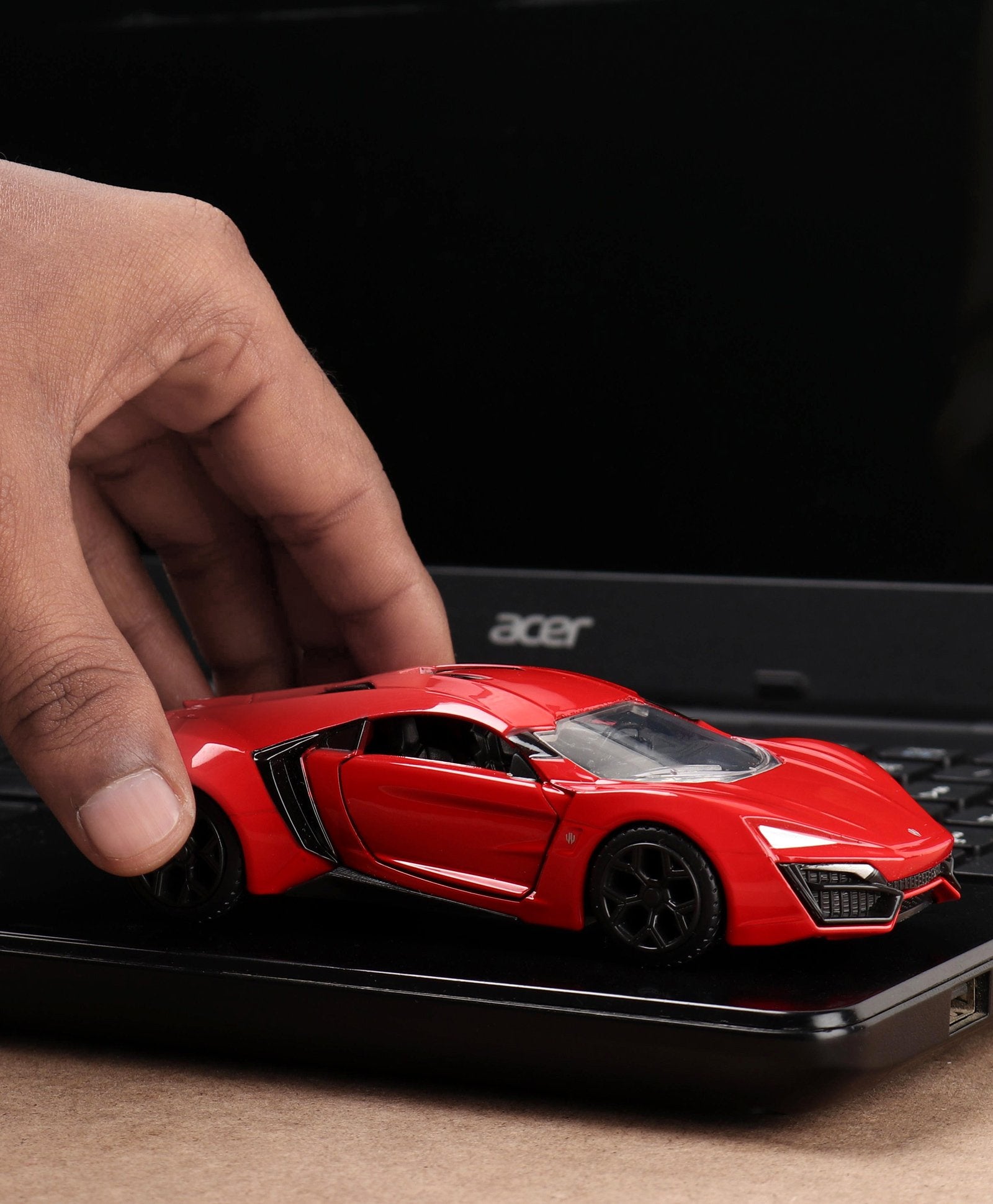 Toys Lykan Hypersport Fast & Furious Die Cast Free Wheel Car - Red - Image 3