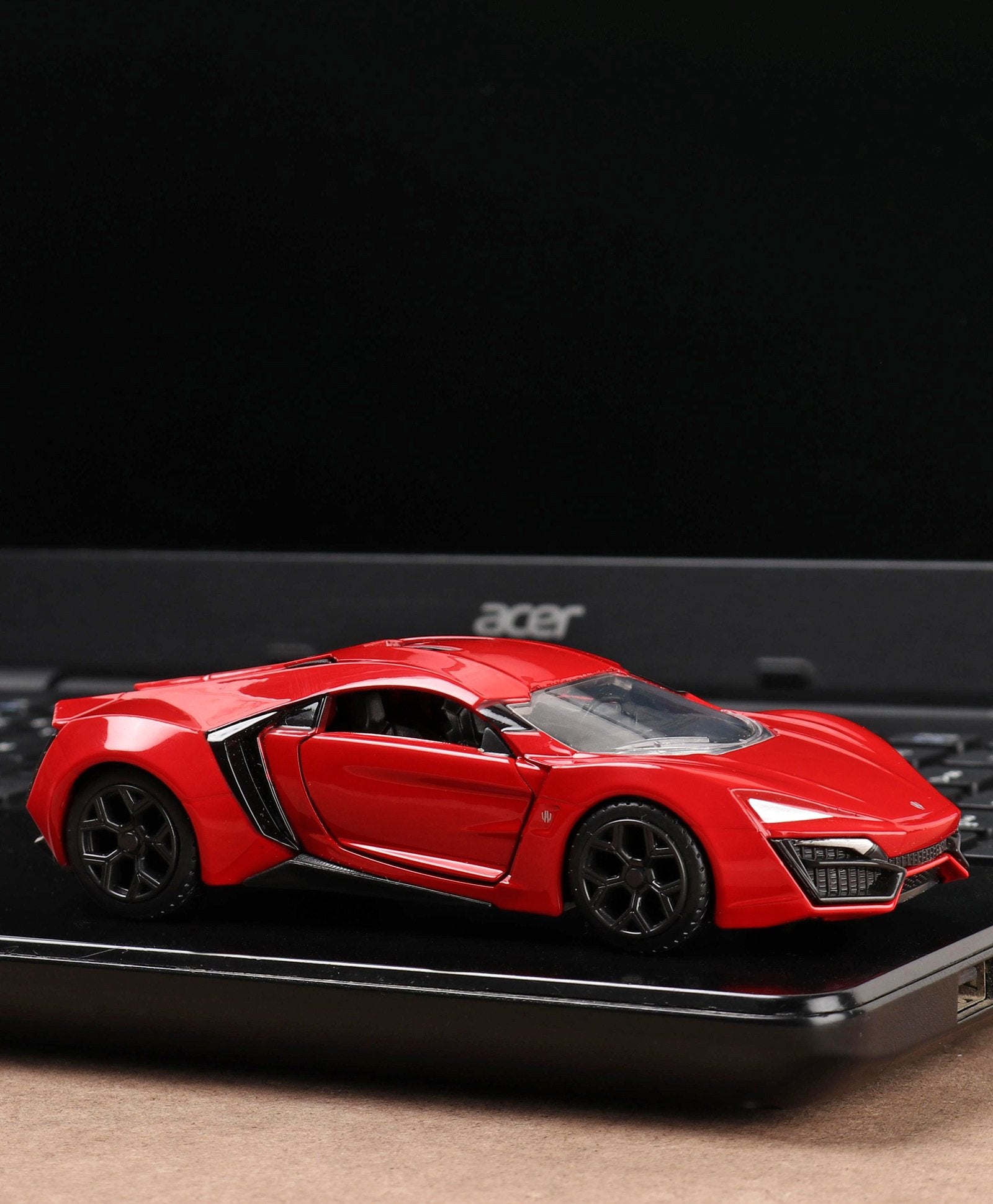 Toys Lykan Hypersport Fast & Furious Die Cast Free Wheel Car - Red - Image 4