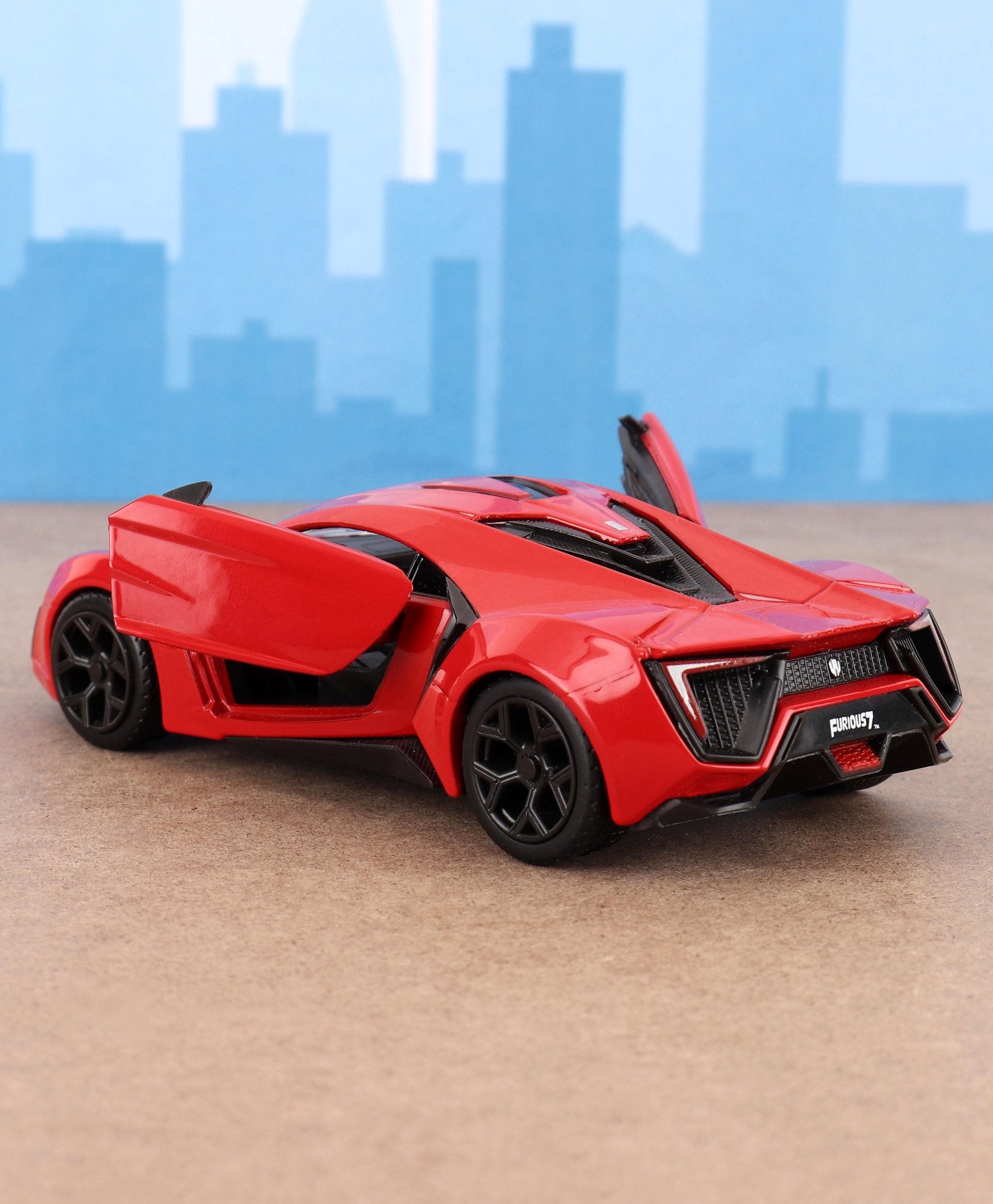 Toys Lykan Hypersport Fast & Furious Die Cast Free Wheel Car - Red - Image 8