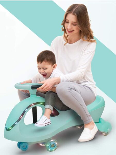 Roadmaster Swing Car With Light and Music - Green