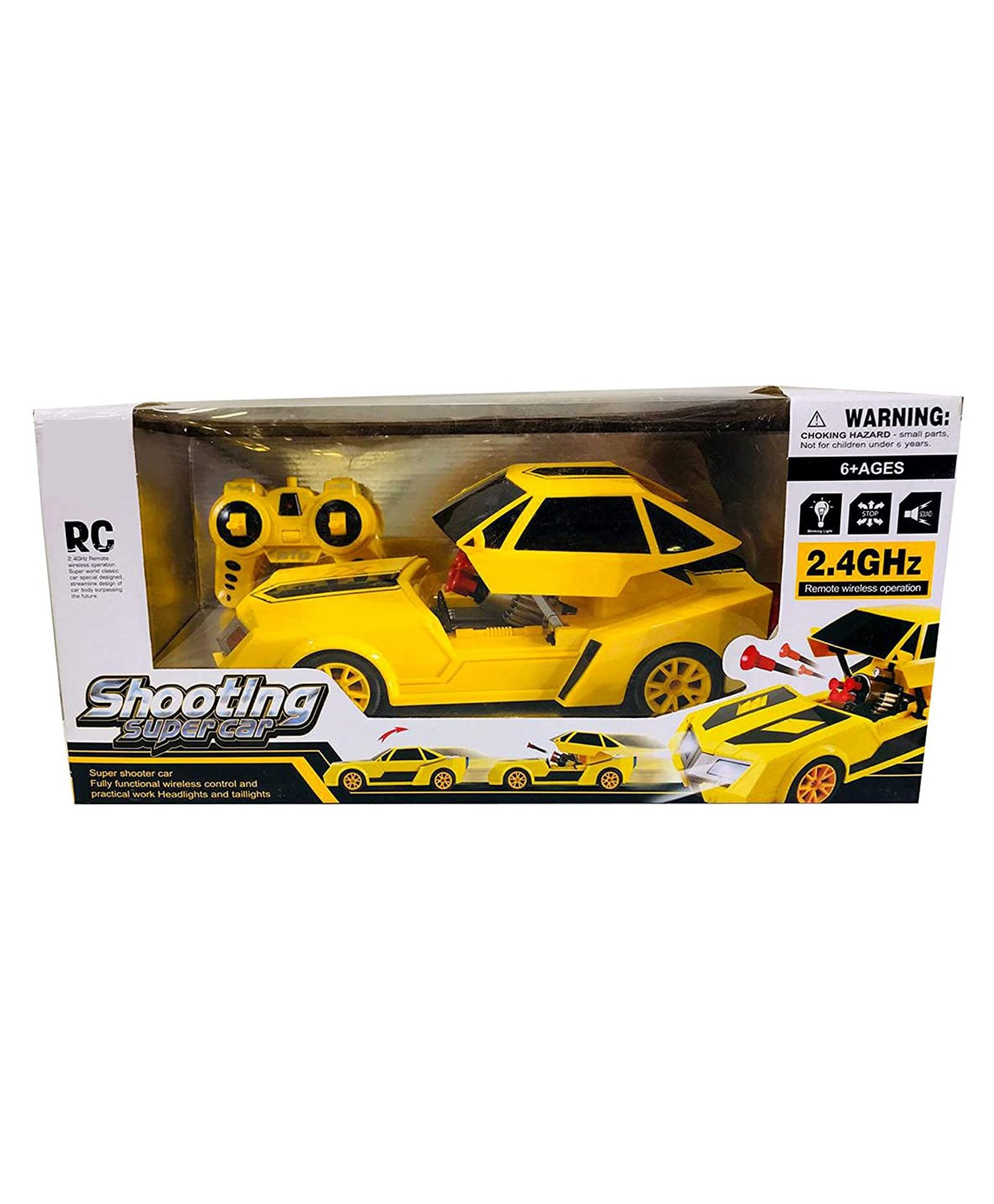 Rechargeable Bumblebee Shooting 2.4 GHz Remote Control Car - Multicolour - Image 2