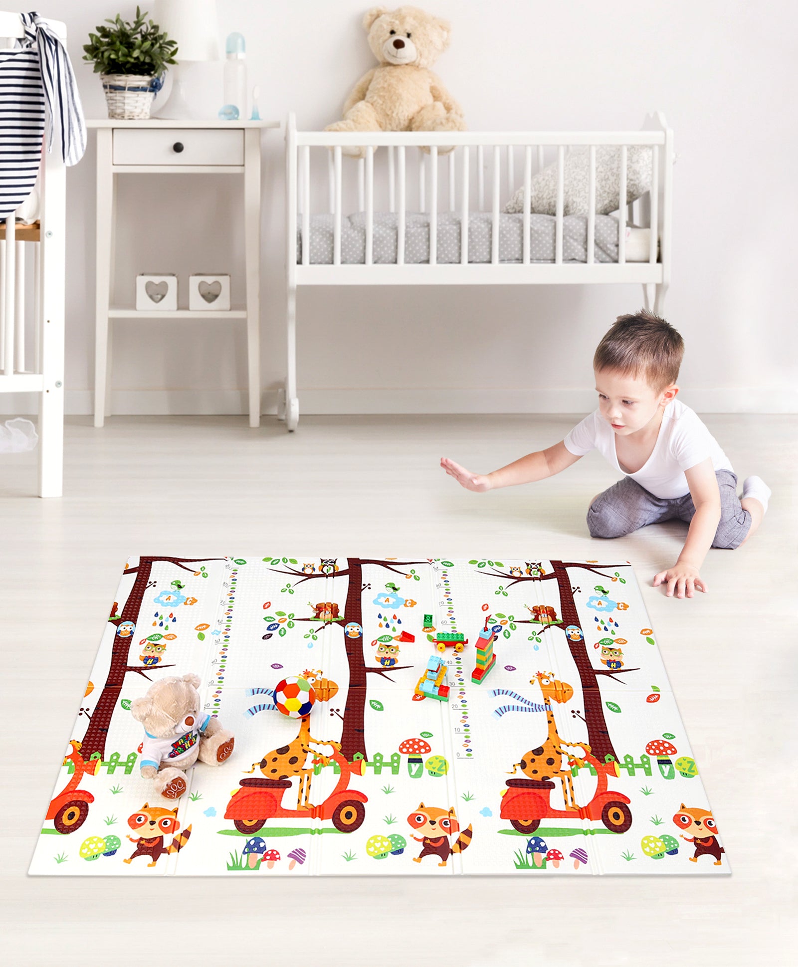 Waterproof Folding mat Giraffe Print - Multicolour