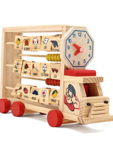 Wooden Beaded Activity Car - Multicolour