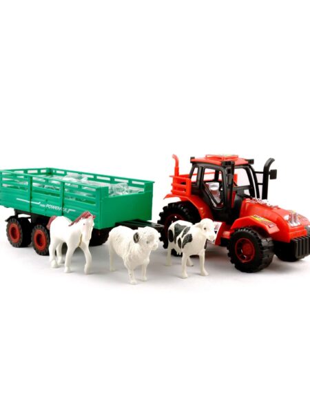 Muren Tractor Toy With Three Animals - Multciolor