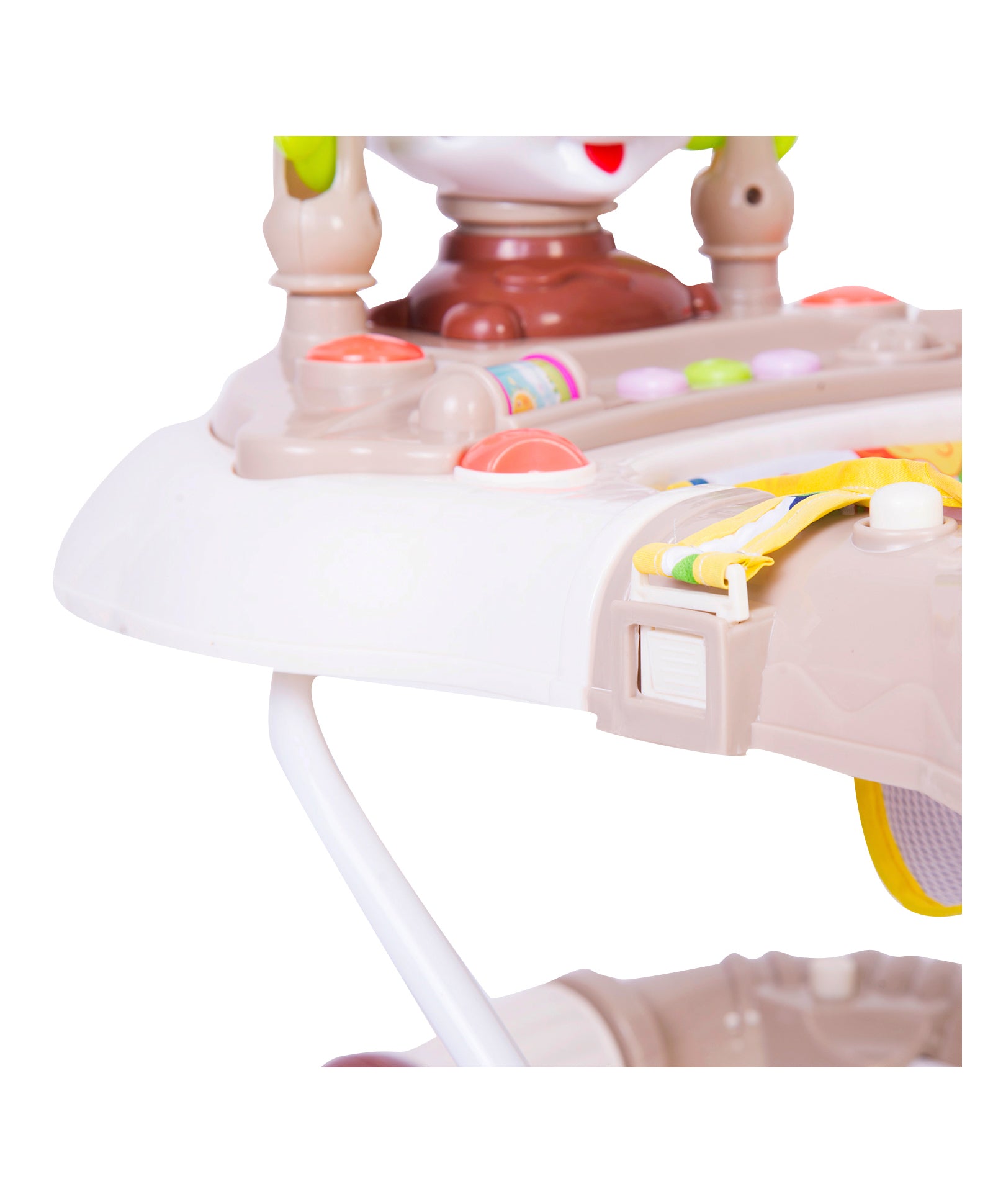 Fruit Print 2 in 1 Premium Walker Cum Rocker With Sunshade - Beige - Image 7
