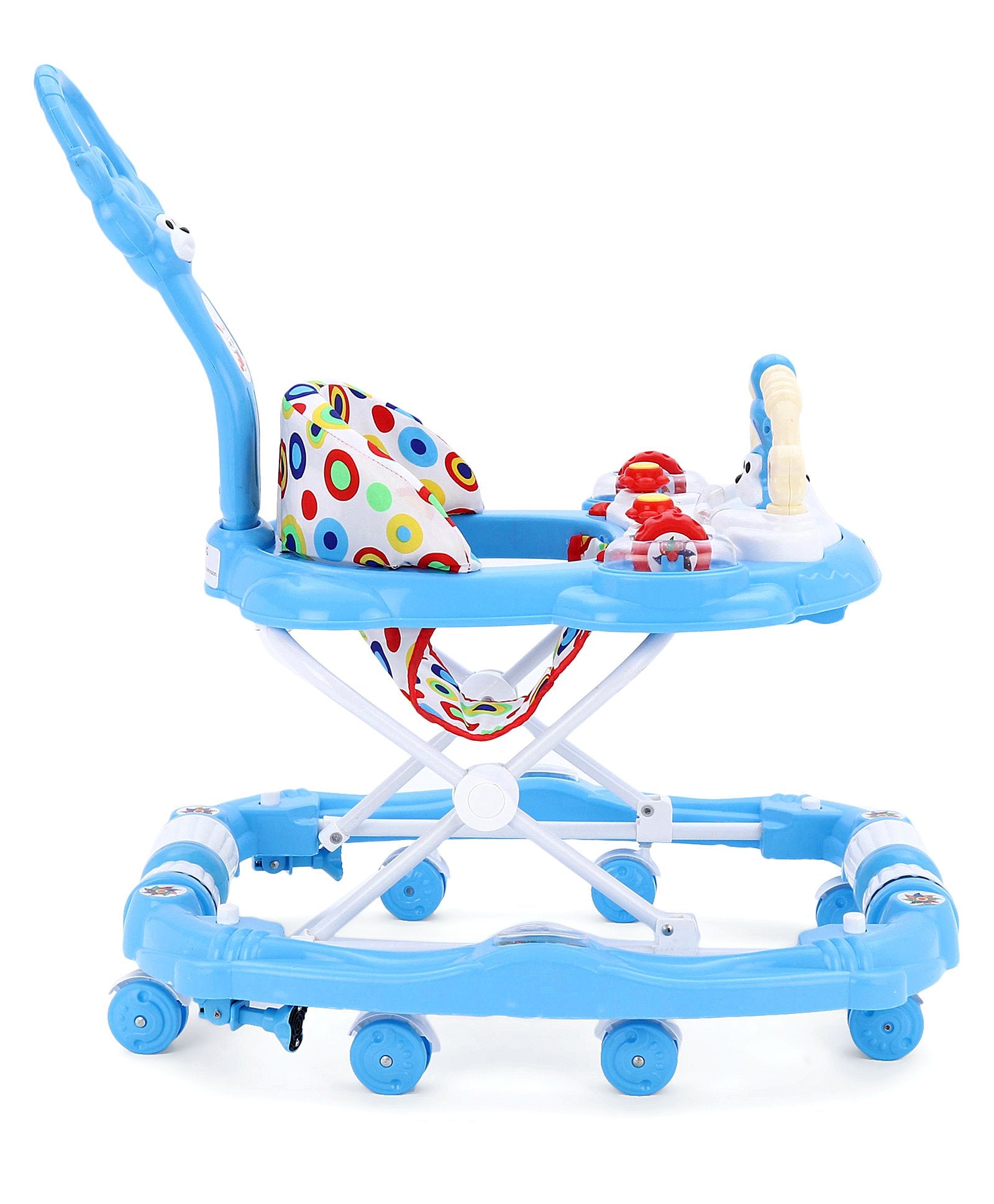 Panda Walker cum Rocker With Parental Push Handle - Blue - Image 5
