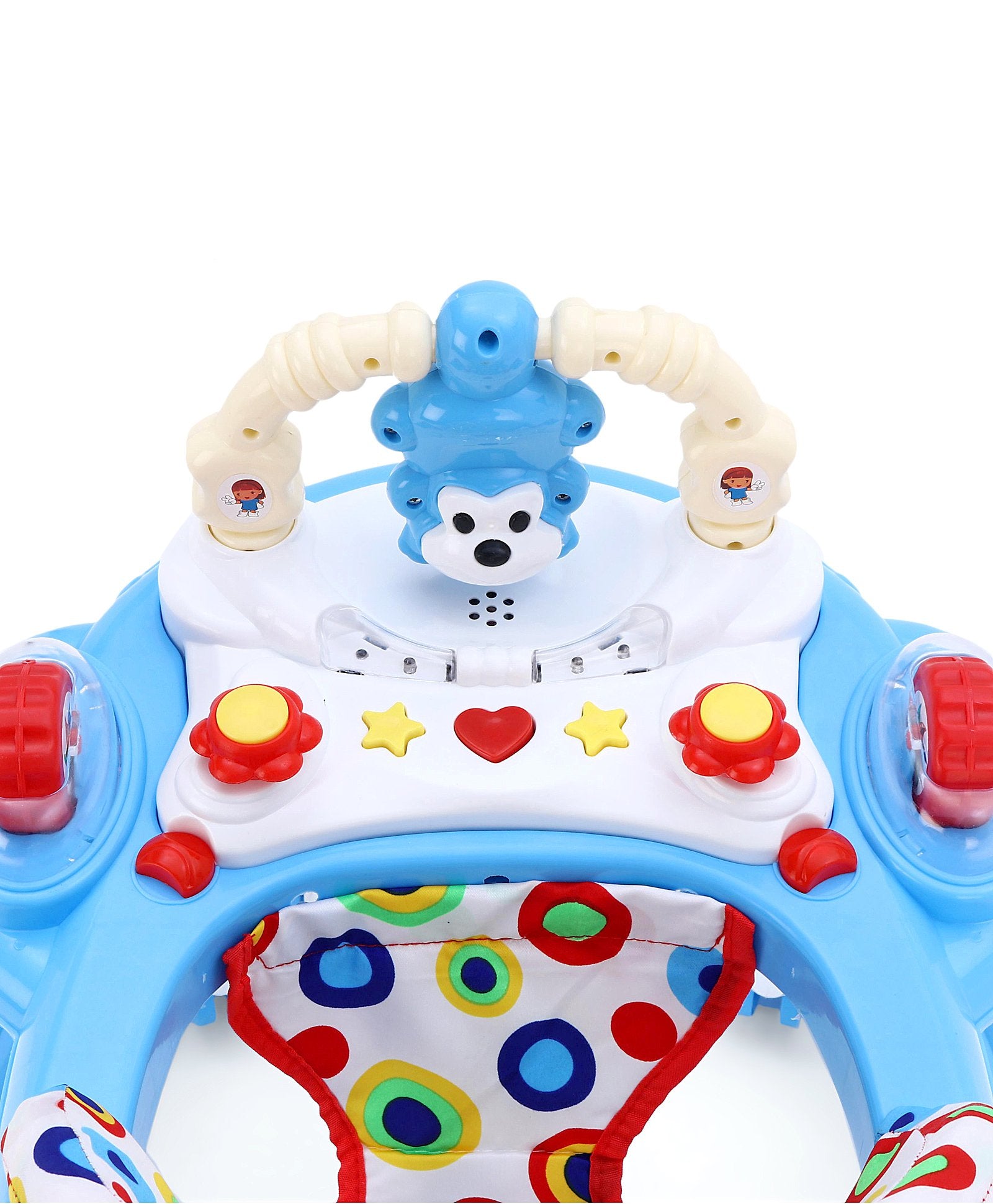 Panda Walker cum Rocker With Parental Push Handle - Blue - Image 7