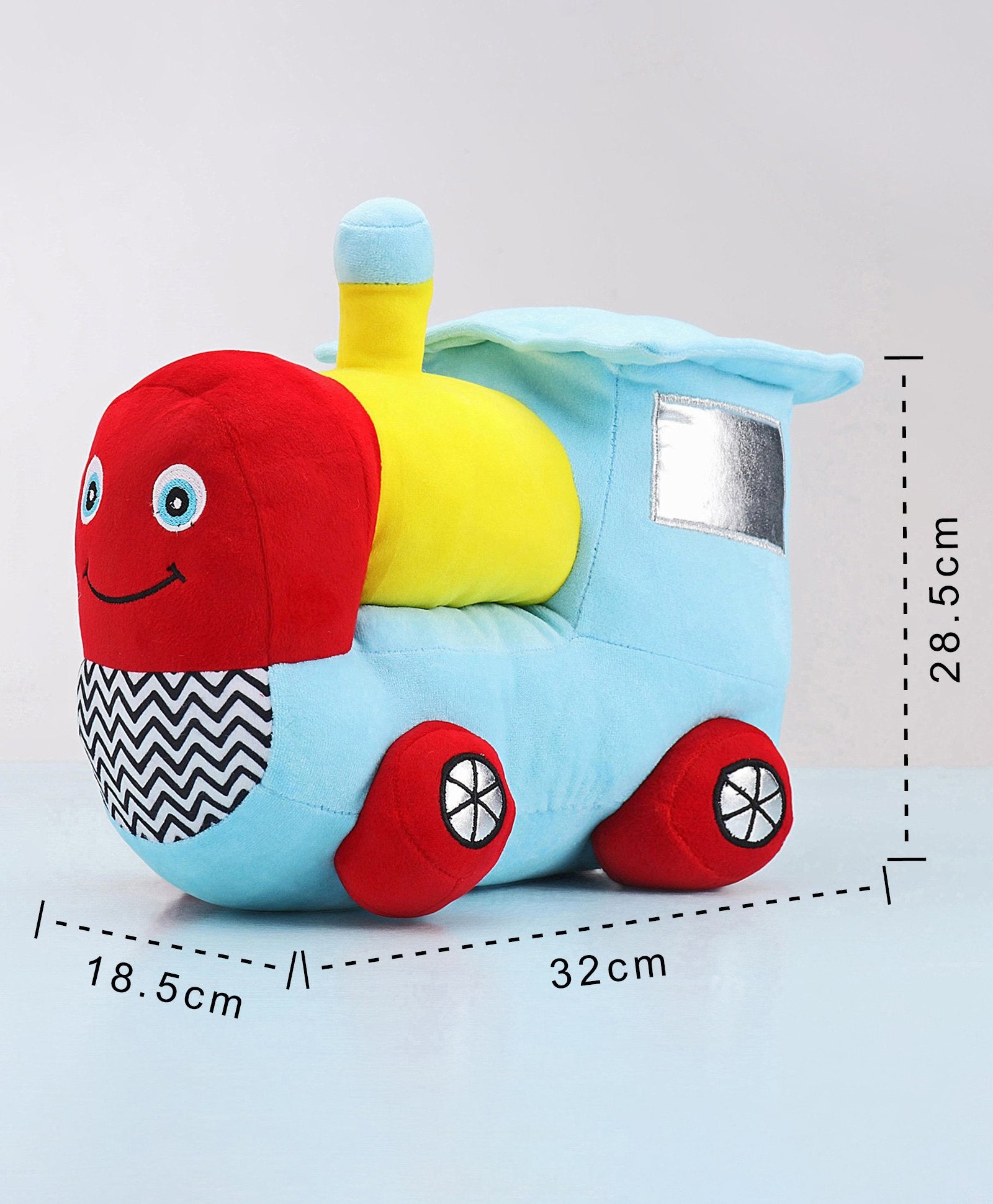 Babyhug Steam Engine Soft Toy Blue - Length 32 cm - Image 3