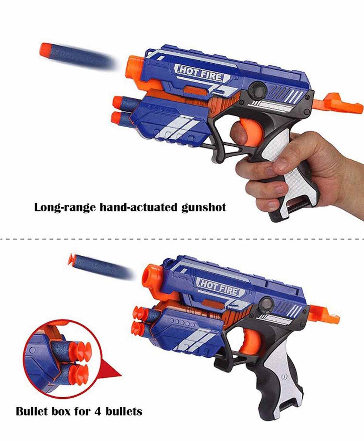 Storm Soft Bullet Gun With 10 Foam Bullets - Blue - Image 3