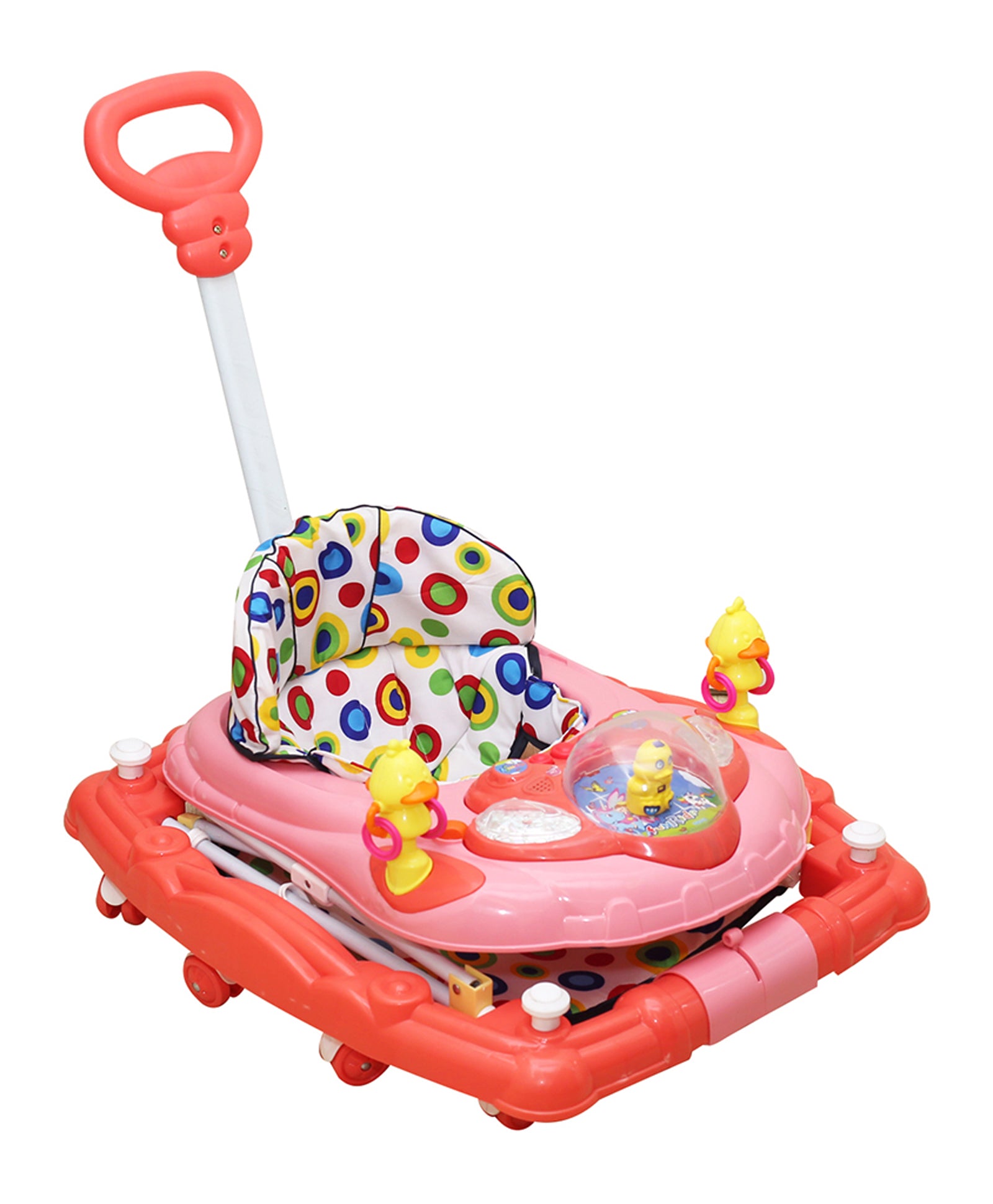 Baby Walker Cum Rocker - Pink