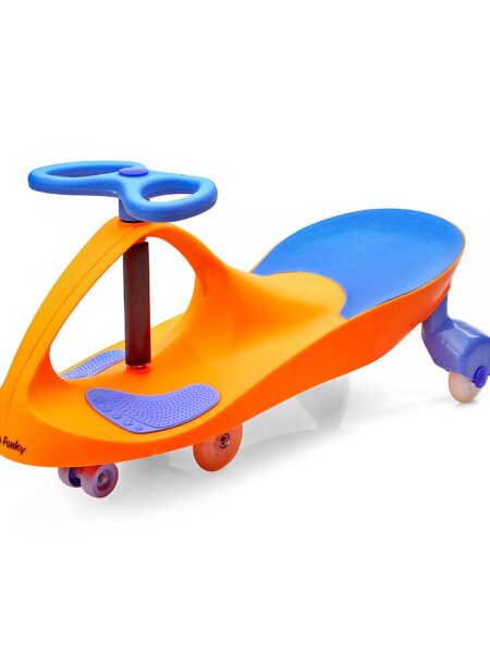 Kids Swing car with PU Wheels - Orange Blue