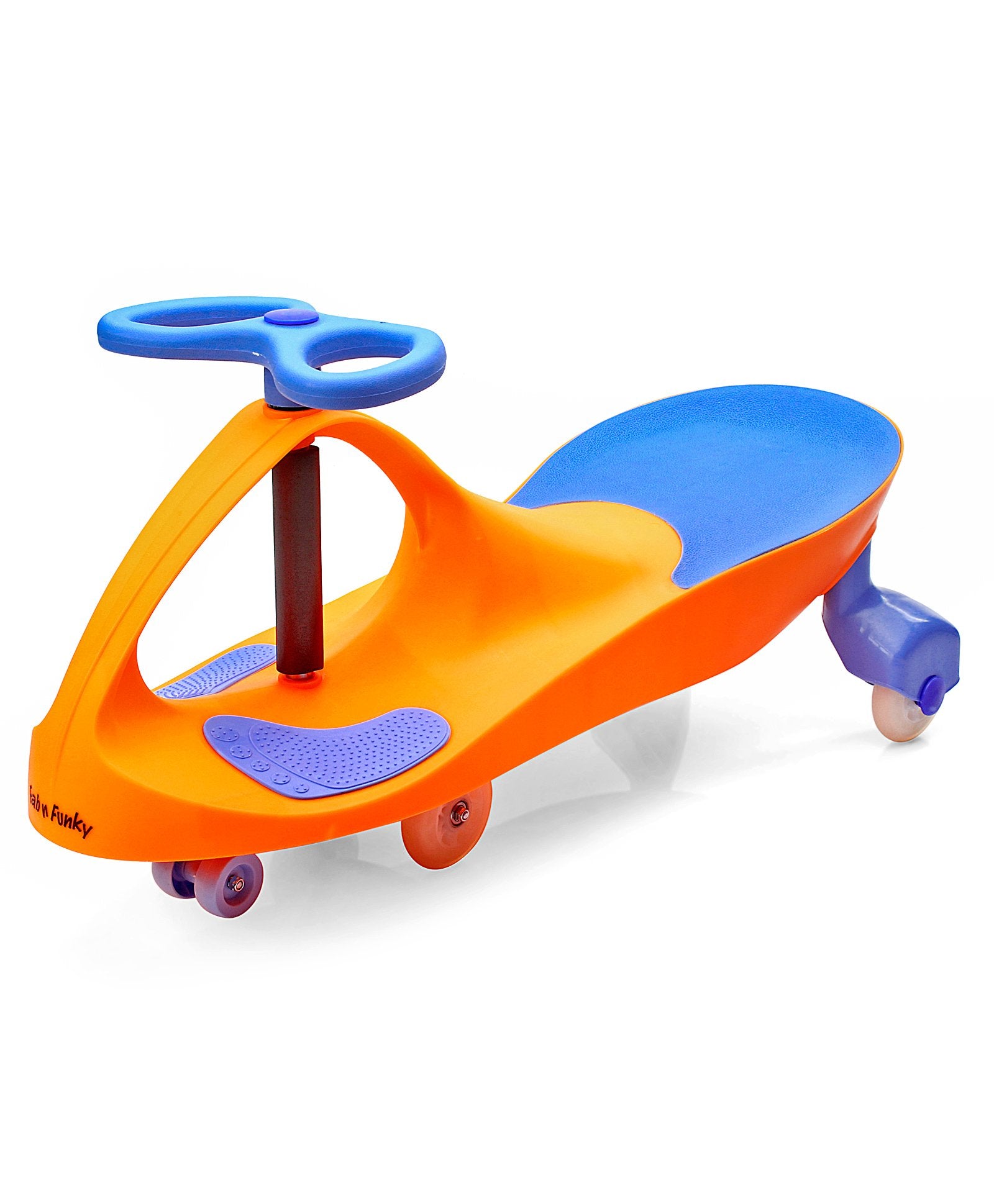 Kids Swing car with PU Wheels - Orange Blue
