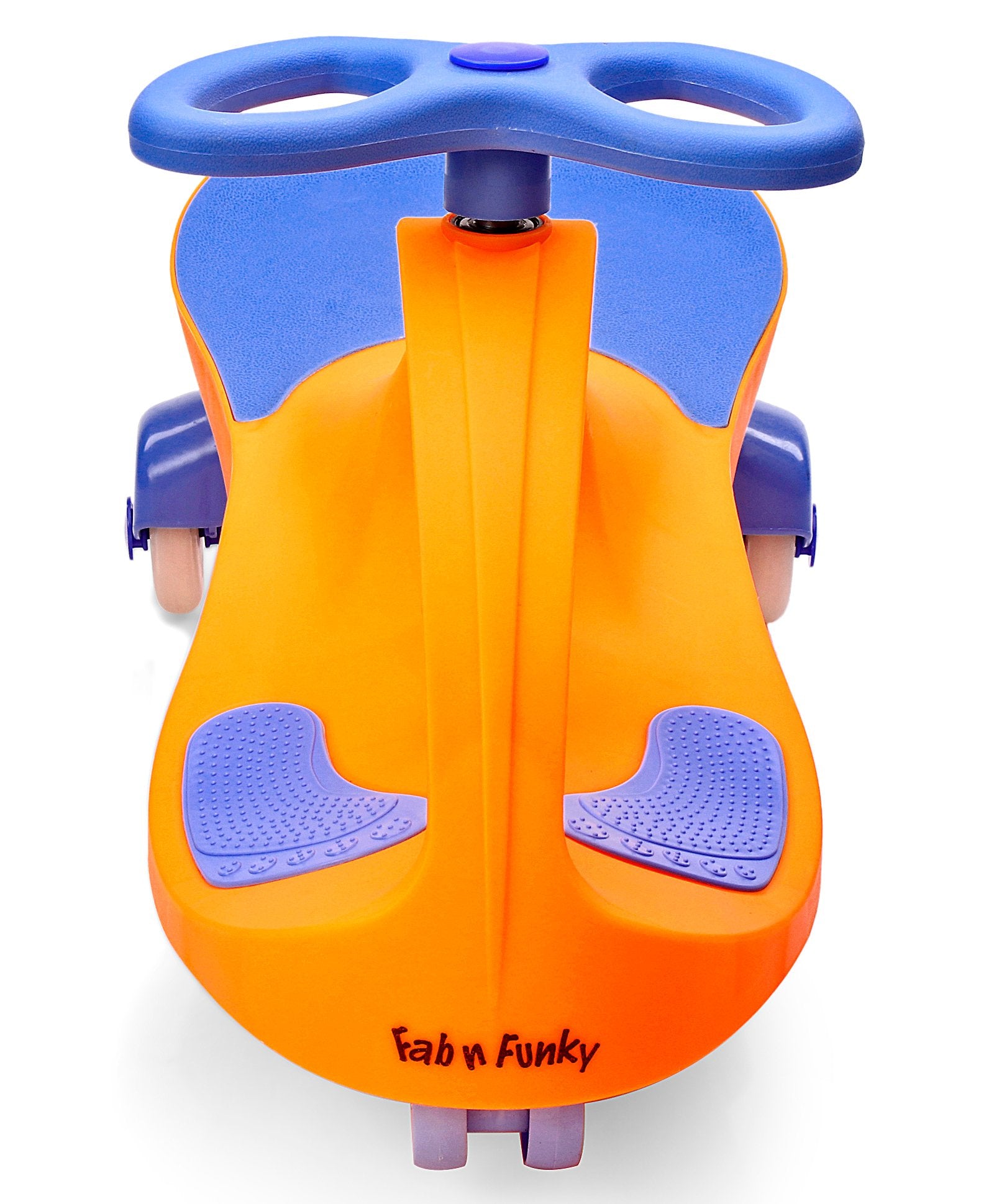 Kids Swing car with PU Wheels - Orange Blue - Image 2