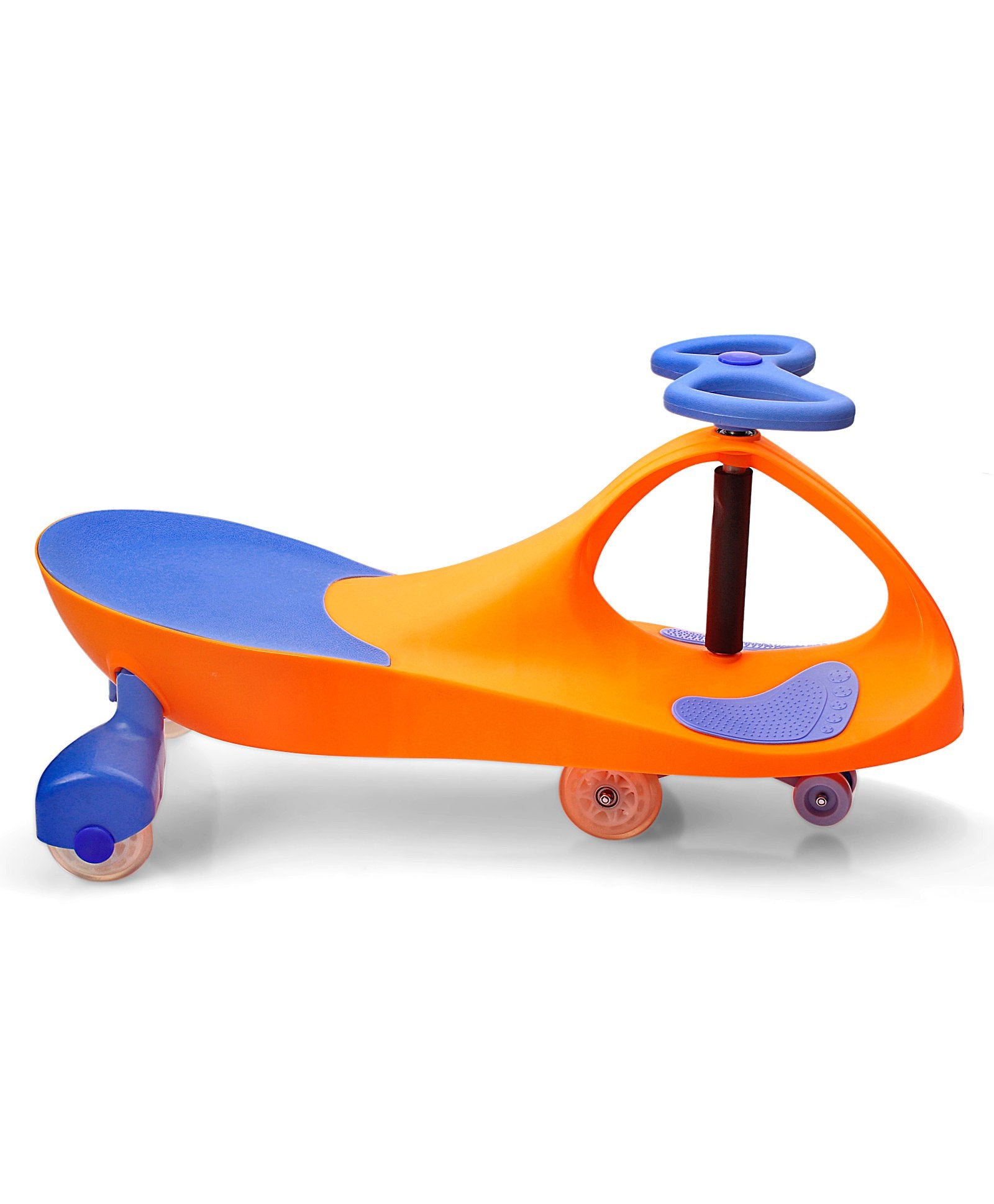 Kids Swing car with PU Wheels - Orange Blue - Image 4